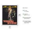 thumbnail image 2 of Slightly Scarlet (Veneri Rosse) - Starring John Payne and Arlene Dahl - Vintage Italian Film Noir Movie Poster c.1956 - Fine Art Matte Paper Print (Unframed) 11x14in, 2 of 4