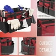 thumbnail image 3 of SUMMIT Wearable Cleaning Caddy, Cleaning Caddy Supplies Organizer with Handle & Shoulder Straps for Housekeepers, Under Sink & Car Cleaning Tool Organizers Bag with 4 Foldable Divider (Wine), 3 of 14