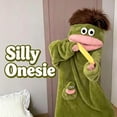 thumbnail image 2 of Kintue Monster Pajamas Adult Goofy Onesie, Big Mouth Plush Halloween Costume with 3D Hood, Matching Loungewear for Couples and Family, No Shoes Included, 2 of 8