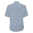 thumbnail image 5 of frariair Women's Breathable Linen Blend Short Sleeve Shirt For Casual Office & Spring Outings Blue, 5 of 5