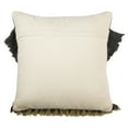 thumbnail image 3 of SAFAVIEH Elettra Aztec Fringe Geometric Pillow, 20" x 20", Charcoal/Gold, 3 of 3