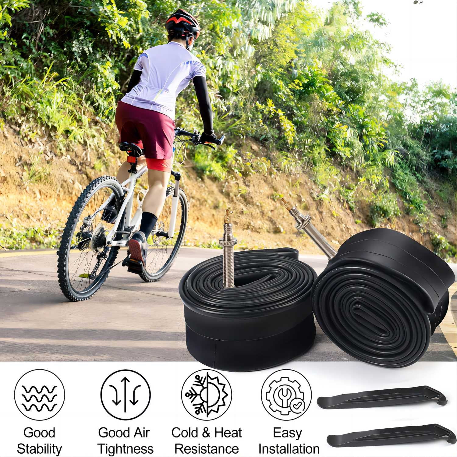 LotFancy 12.5x2.75 Tire and Inner Tube Set for Razor MX350 MX400 Dirt Rocket, x-Treme x-560, Black