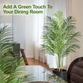 thumbnail image 6 of 5ft Artificial Palm Tree Indoor Plant Tall Fake Tropical  Palm Tree in Pot with Real Bark Design Faux Areca Palm Tree for Home Office Living Room Bedroom Farmhouse Modern Decor 1pcs, 6 of 8
