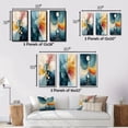 thumbnail image 4 of Designart "Circular Harmony Contemplating Divinity IV" Modern Geometric Framed Wall Art Set Of 3 - Turquoise Abstract Frame Canvas Set For Living Room Decor, 4 of 7