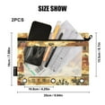 thumbnail image 3 of Ckdifva Wild West Pencil Pouch 3 Ring Zipper Pencil Case Binder Pockets Clear Top Cosmetic Bag 2 Pack, 3 of 6