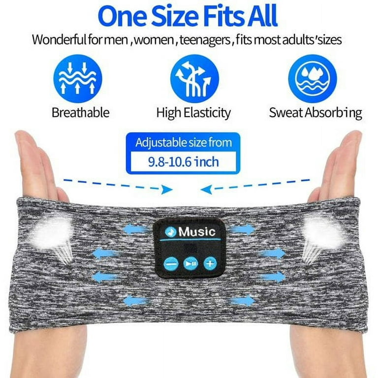 Wisfunlly Sleep Headphones Bluetooth Headband, Cozy Band Wireless  Headphones,Sleeping Headphones with Stereo Speakers-Cool Tech Gifts for Men  Women,Perfects for Workout,Running,Yoga,Travel(Black) 
