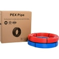 EFIELD 1/2 inch 2 x100 ft Pexb Pipe/Tubing (NSF Certified) Blue & Red