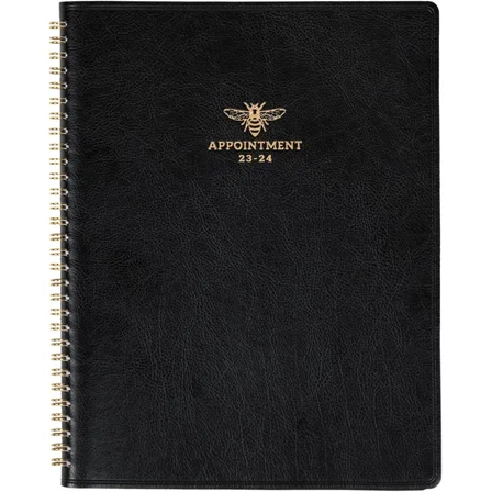 Large Black 2025 2026 Weekly Appointment Planner Hourly Book With Goals