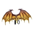 thumbnail image 4 of Alas de dinosaurio Disfraz de dragón Festival de carnaval Tela no tejida Juego de imaginación Accesorios de vestir Ala de dinosaurio Suministros Amarillo Yinane Disfraz de dragón, 4 of 8
