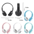 thumbnail image 2 of Kearding Auriculares inalámbricos Auriculares plegables de múltiples modos Auriculares multipropósito Auriculares suaves y cómodos para escuchar Cables de audio/vídeo Negro, 2 of 6