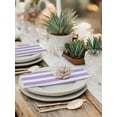 thumbnail image 6 of Purple Striped Cloth Napkins Washable Set of 1, Modern Farmhouse Purple White Stripes Reusable Dinner Table Napkins Cloth Bulk for Weddings Kitchen Restaurants Hotel Events Parties 20 x 20 Inch, 6 of 9