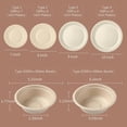 thumbnail image 1 of 50PCS Disposable 350mL Bowls Disposable Compostable Paper Tableware Set Ecological Degradable Dinnerware for Birthday Barbecues Camping Picnics Party, 1 of 5