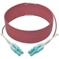 thumbnail image 2 of Tripp Lite 10 Gb Duplex Multimode 50/125 OM4 LSZH Fiber Patch Cable (LC/LC), Push/Pull Tabs, Magenta, 8 m (26 ft.), 2 of 5