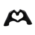 thumbnail image 3 of Escultura de mano de corazón, figura de gesto, regalo de cumpleaños, novedad, adorno de escritorio, estatua de de amor para Festival, dormitorio Negro, 3 of 8