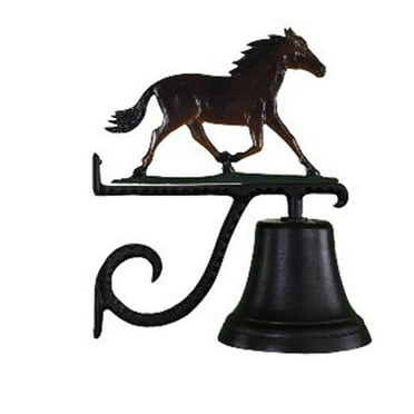 Cast Bell With Satin Black Cow Ornament