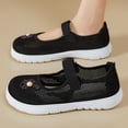 thumbnail image 6 of IEMIEMIEM Womens Orthopedic Shoes Arch Support Sneakers Lightweight Slip on Non Slip Walking Shoes Knitted Mesh Stretch Soft 2026 Foam Shoes Black 7 Wide, 6 of 7