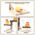 thumbnail image 2 of Mesa de soporte,Parque infantil de madera natural para loros,Accesorios para jaulas de juguetes activos para pájaros,Plataformas de soporte para loros, periquitos y canarios, 2 of 5