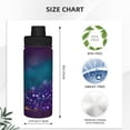 thumbnail image 3 of Gaeub Purple and Green Glitter Print Stainless Steel Water Bottle,18oz Sports Insulated Kettle for Women Men,Suitable as a Gift, 3 of 7