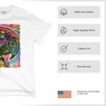 thumbnail image 4 of Tee Hunt Dean Russo Colorful Parrot T-Shirt Exotic Bird Beak Feather Men's Tee, White, 4X-Large, 4 of 5