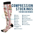 thumbnail image 2 of FORMRS Womens Knee High Socks Casual Long Thick Travel Daily Wear, 1 Pair, Green Christmas Houses, 2 of 6
