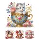 thumbnail image 2 of Kit Con Forma Especial Parcial 5D DIY Gato 30x30cm Azul, 2 of 6