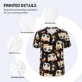 thumbnail image 3 of Picia Flower Fox Pattern Mens Polo Shirts Quick Dry Short Sleeve Golf T Shirt Performance Moisture Wicking Casual Workout Baseball T-shirt-XX-Large, 3 of 7