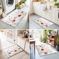thumbnail image 4 of Entryway Rug 2'x3', Red Poppy Flower Kitchen Runner Rugs Non-Slip Carpet Mats, Garden Floral Botanical Painting Bedside Rugs Runners Washable Floor Carpet for Bathroom Laundry Room, 4 of 8