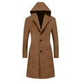 thumbnail image 6 of Neewe Women's Casual Warm Winter Daily Solid Color Loose Long Sleeved Hooded Coat Woolen Coat 3XL-5XL, 6 of 9