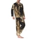 thumbnail image 2 of Fotbe Ancient Skull Cave Landscape Pijama de Hombre con Estampado de Manga Larga, Conjunto de 2 Piezas, Ropa de Dormir Suave y Cómoda con Bolsillos-Large, 2 of 7