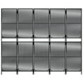 thumbnail image 3 of vidaXL Séparateur de Pièce 5 Panneaux Poly Rotin Noir, 3 of 5