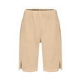 thumbnail image 4 of Shorts For Girls 4-16 Girls Bermuda Shorts Knee Length Straight Leg Long Shorts Loose Casual Solid Drawstring Elastic Waist Short Pants, 4 of 4