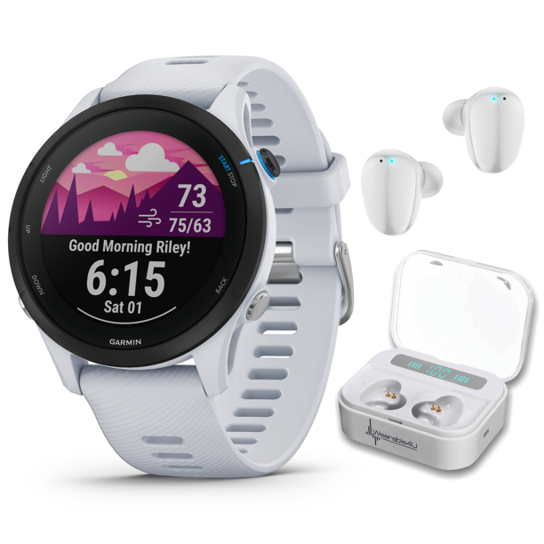 店内全品ﾎﾟｲﾝﾄ2倍!! Garmin Forerunner 255 music white stone