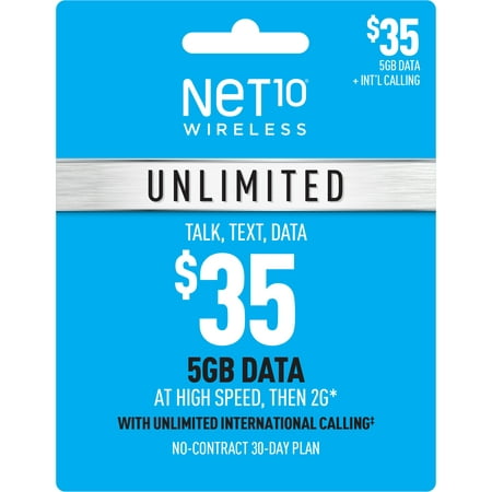 Net10 $35 Unlimited 30-Day Plan e-PIN Top Up (Email Delivery)