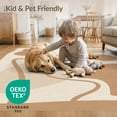 thumbnail image 4 of ODIKA 9'x12' Warm Earth Tones Abstract Line Art Washable Area Rug Modern Organic Shapes with Flowing Lines Non-Slip, Chair-Friendly for Dining Room, Basement, Large Office, 4 of 7