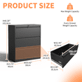 thumbnail image 3 of Hassch 3 Drawer Lockable File Cabinet, Metal Filing Cabinet with Lock for Letter/Legal/A4 Files, Home Office Storage Cabinet, Black, 3 of 8
