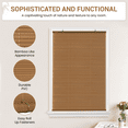 thumbnail image 4 of PowerSellerUSA Oval Cordless Blinds, Roll-Up Roller Shades for Windows and Doors, Light Filtering and Shades Privacy Window Treatment for Home - 72" (Width) x 72" (Length) Woodtone, 4 of 9