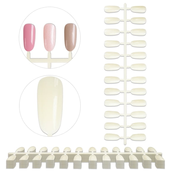 Beauticom 10 Piece Natural Color Flat Practice Nail Art Designs and Swatch Tips Display Board Palette for Polish UV Gel