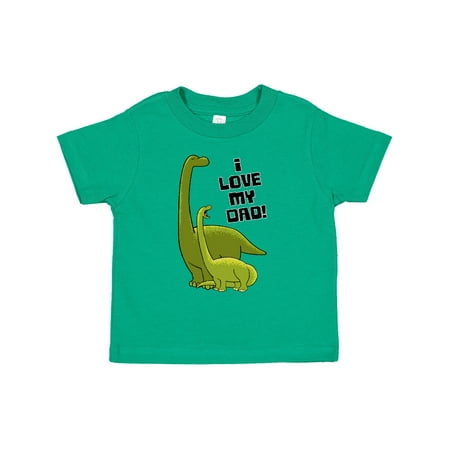 

Inktastic I Love My Dad with Baby and Daddy Brontosauruses Gift Toddler Boy or Toddler Girl T-Shirt