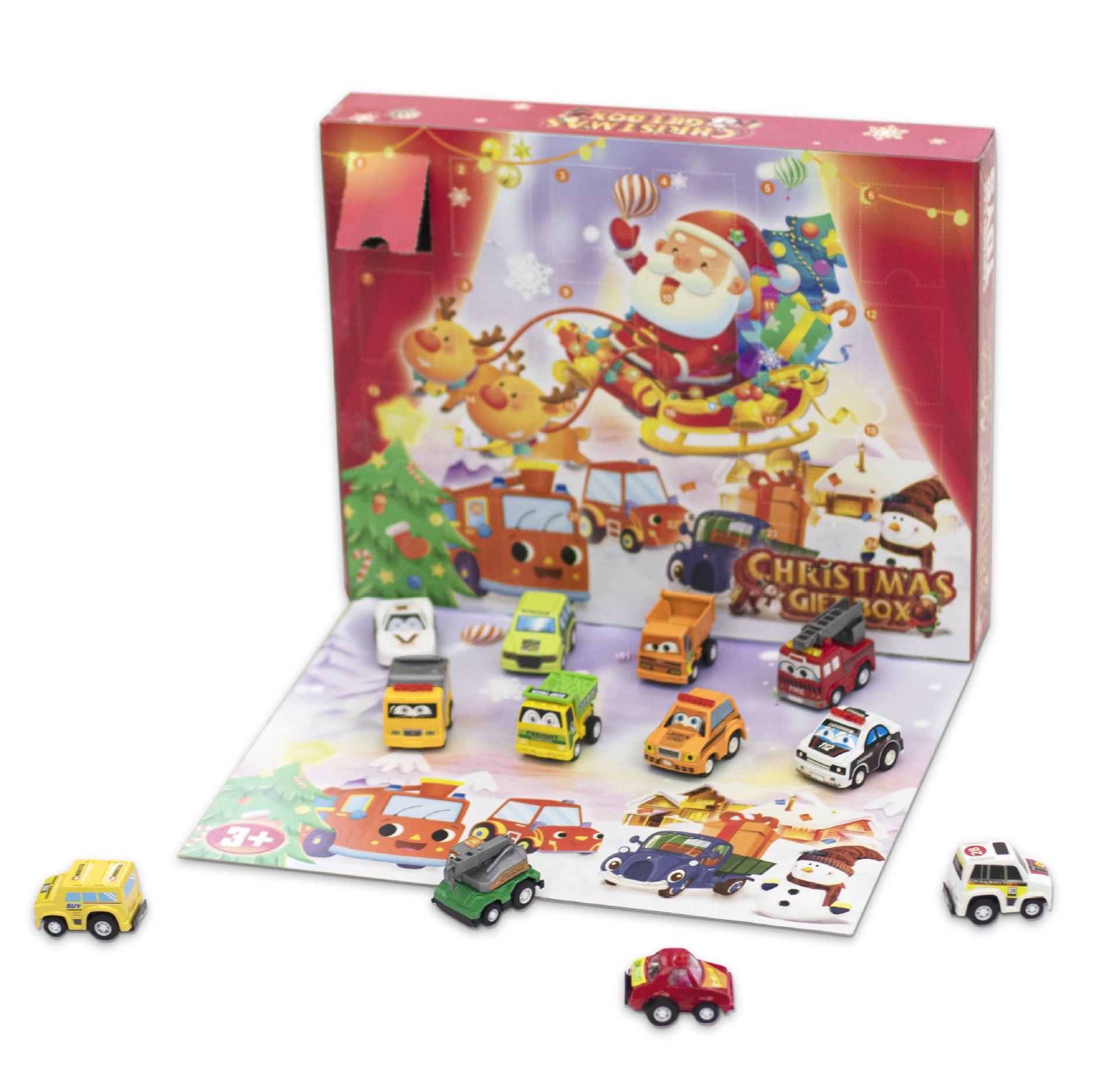 Cars Advent Calendar Christmas Countdown With 24 PCS Pull Back Inertia