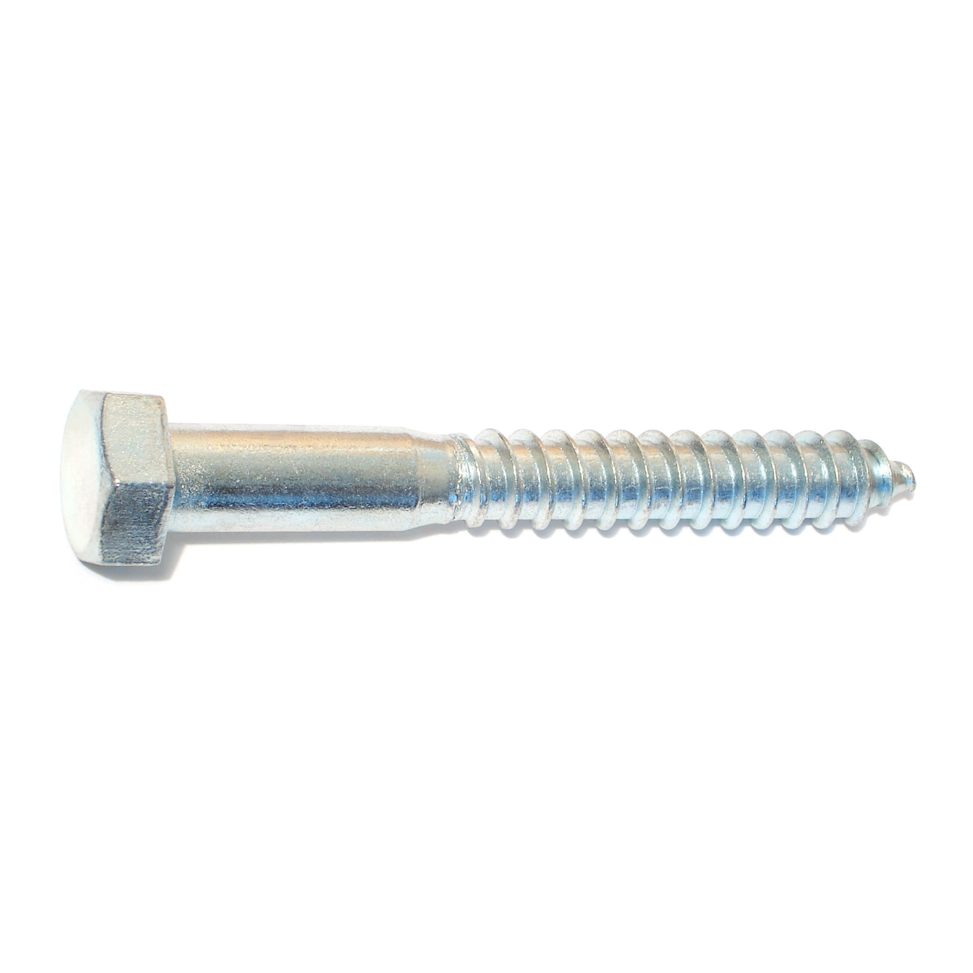1/2 x 4 Zinc Plated Grade 2 / A307 Steel Hex Head Lag Screws