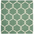 thumbnail image 2 of SAFAVIEH Cambridge Hamilton Geometric Wool Area Rug, Teal/Ivory, 6' x 6' Square, 2 of 8