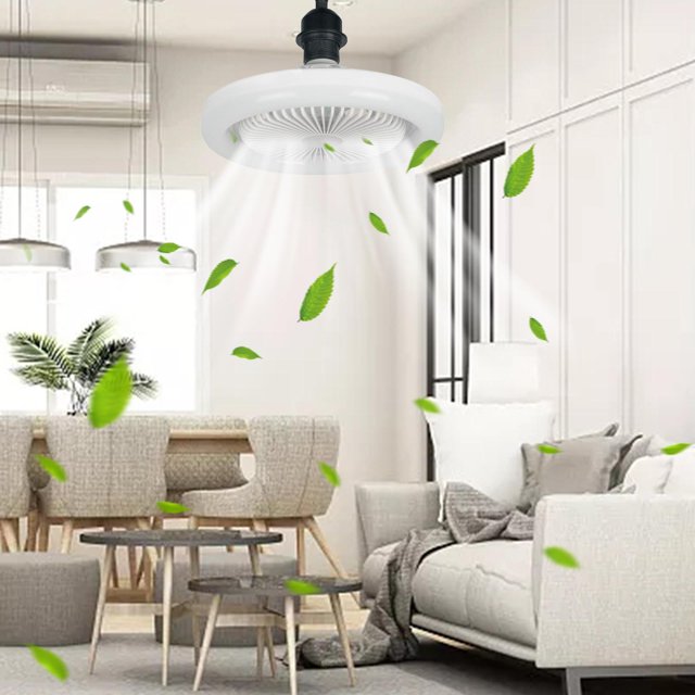 Ventiladores de techo con luces, lámpara de techo con ventilador, lámpara de ventilador de techo moderna para dormitorio, hogar, estudio, decoración d 30W