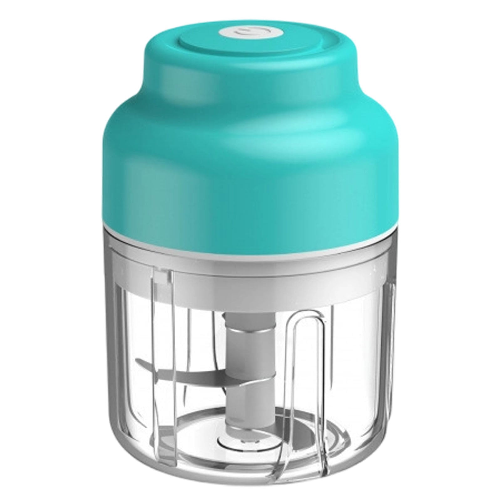 USB Rechargeable Electric Garlic Chopper Mini Food Processor Wireless Vegetable Chopper Portable Garlic Onion Mincer Stainless Steel Blades Quick One-Touch