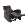 thumbnail image 6 of Lazzara Home Keamy Dark Brown Faux Leather Upholstered Reclining Chair, 6 of 7