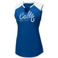 thumbnail image 2 of Women's Majestic Royal/White Indianapolis Colts V-Notch Muscle Tank Top, 2 of 3