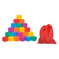 thumbnail image 1 of Lipstore Colorful Wooden Cube Solids Math Toy Early Learning for Classroom Boys Girls 2.5cm 50pcs, 1 of 8