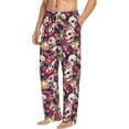 thumbnail image 2 of Daiia Skull record artist Men's Sleep Pant with Pockets and Drawstring,Pajama Pants-Medium, 2 of 9