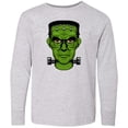 thumbnail image 3 of Inktastic Halloween Frankenstein Head Long Sleeve Youth T-Shirt, 3 of 5