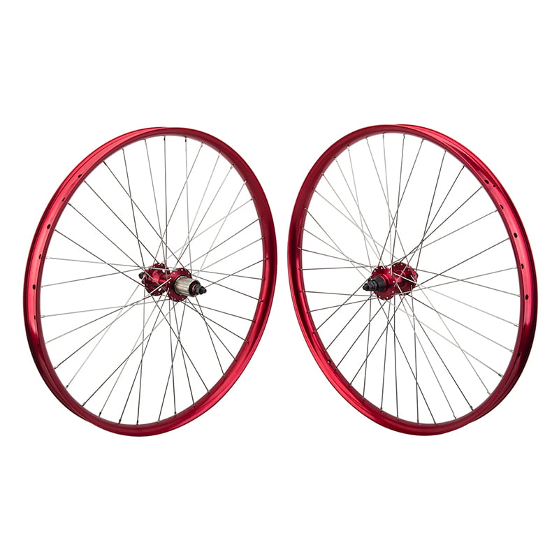 SE BIKES FREEWHEEL 3/8" AXLES 26" x 1.75"  RED FRONT AND REAR WHEELSET 