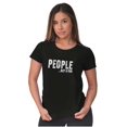 thumbnail image 5 of Funny People Not A Fan Sarcastic Joke Womens Slim Fit Graphic Tee Brisco Brands S, 5 of 6